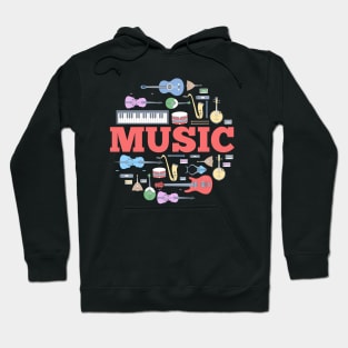 Music instruments  concept Hoodie